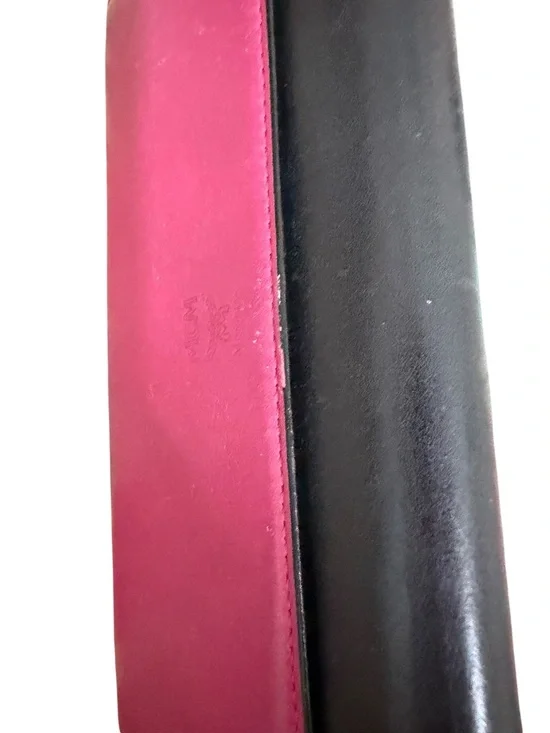 MCM Colorblock Wallet – Pink/Black Leather – Snap Closure - Picture 9 of 9